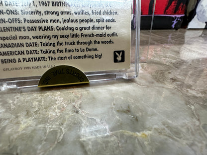 Pamela Anderson #111 Autograph Card (1994 Playboy Sports Time Certified) - 751/2500