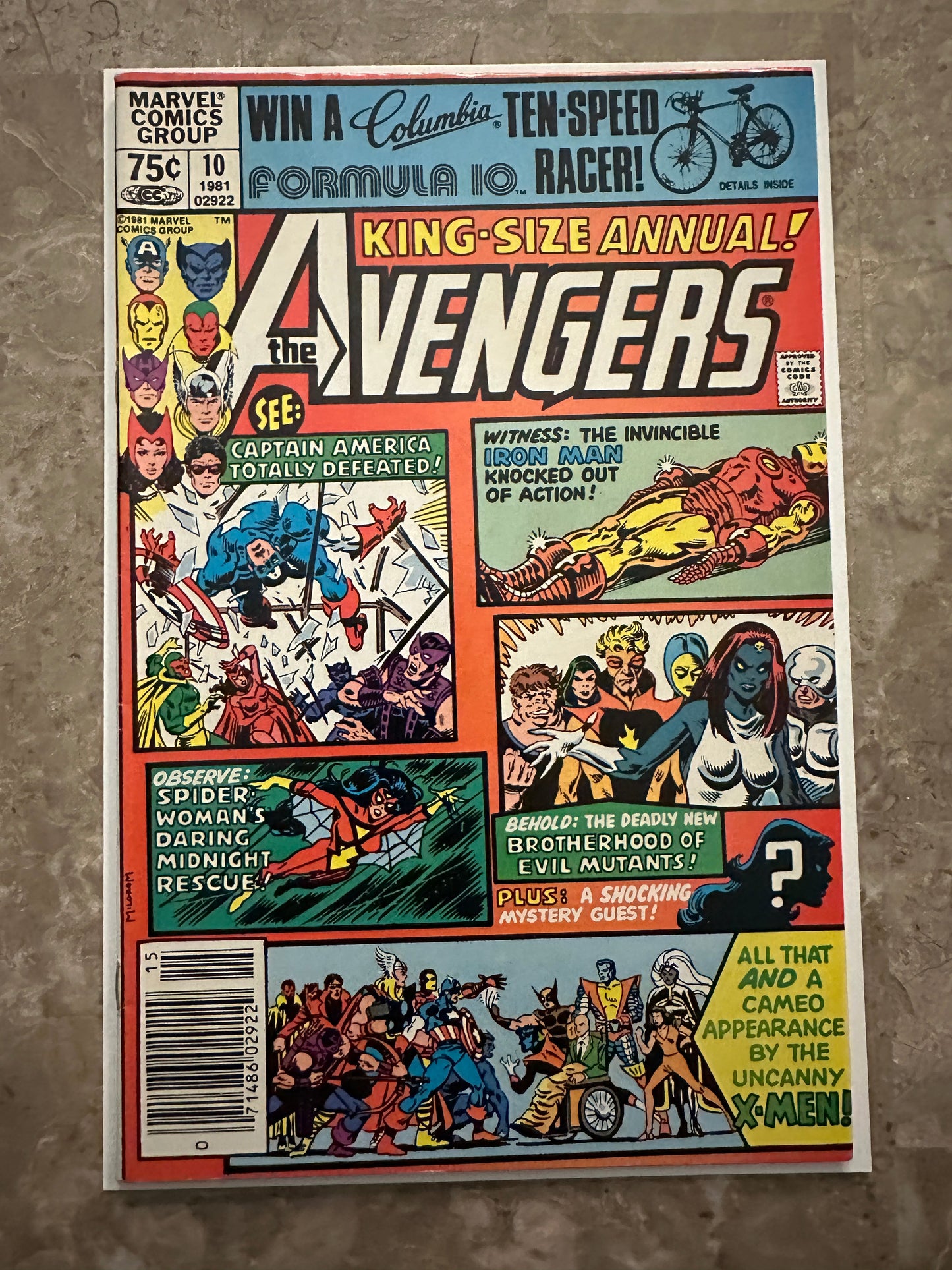 Avengers Annual #10 Newsstand VF- 7.5 (Marvel Comics 1981) - Unpressed