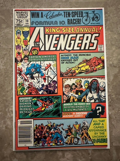Avengers Annual #10 Newsstand VF- 7.5 (Marvel Comics 1981) - Unpressed