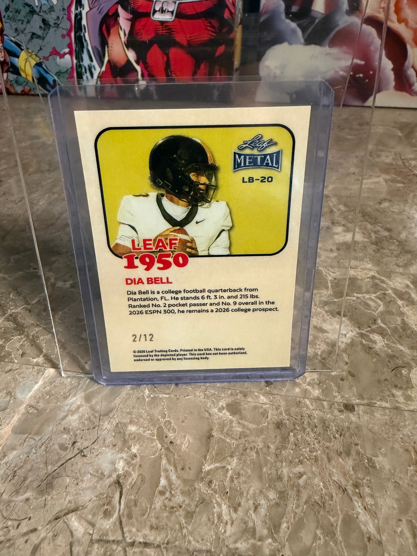 2026 Leaf Metal Football Dia Bell 1950 Silver Crystal /12