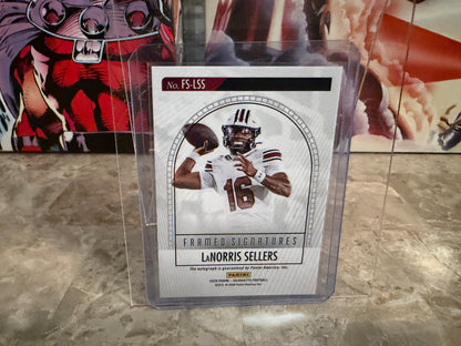 LaNorris Sellers 2025 Panini Silhouette Football Framed Signatures /199