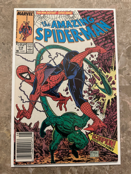 Amazing Spider-Man #318 Newsstand FN/VF 7.0 (1989 Marvel) - Nice copy for grade