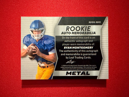 Ryan Montgomery 2026 Leaf Trinity Rookie Auto Mem Metal Multicolor Patch /15