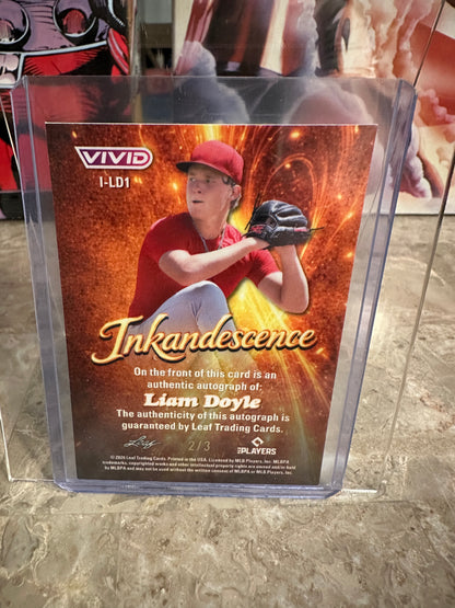 Liam Doyle 2026 Leaf Vivid Inkadescence Purple Techno Foil AUTO /3 Prospect