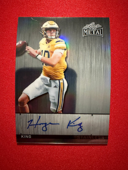 2026 Leaf Metal Football Haynes King Auto Stainless Silver Prismatic 6/12