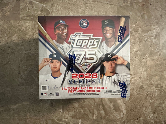 2026 Topps Series 1 S1 Baseball Jumbo Box - Sealed, In Hand