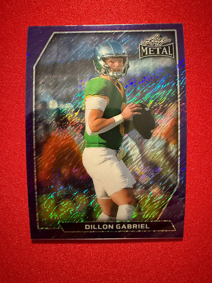 2026 Leaf Metal Football 1950 Dillon Gabriel Auto Purple 1/7 2-Card Lot