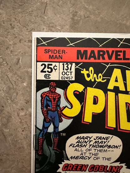 Amazing Spider-Man #137 VF- 7.5 (Marvel Comics 1974)