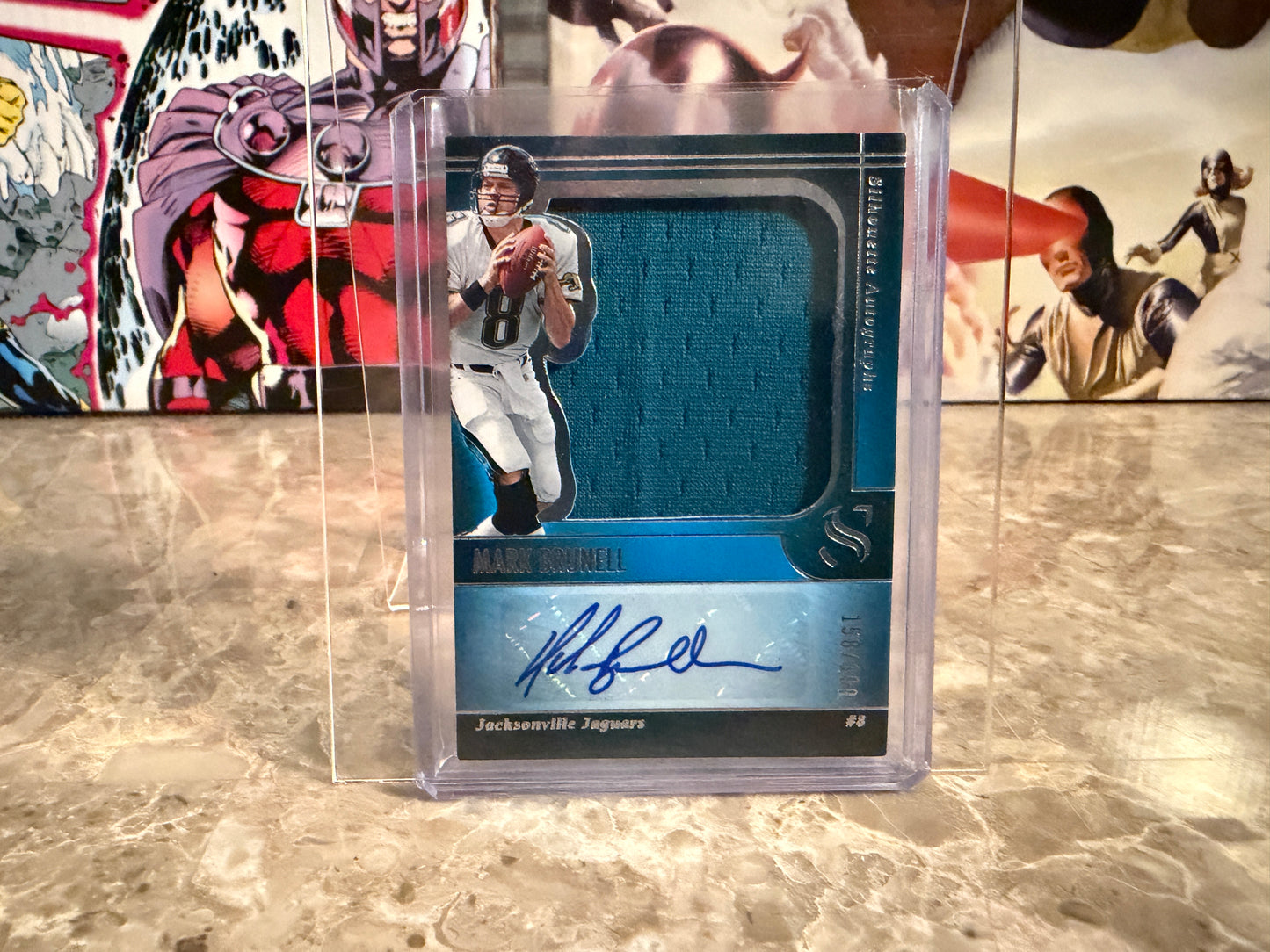 Mark Brunell 2025 Panini Silhouette Football Silhouette Autographs Patch Auto /199