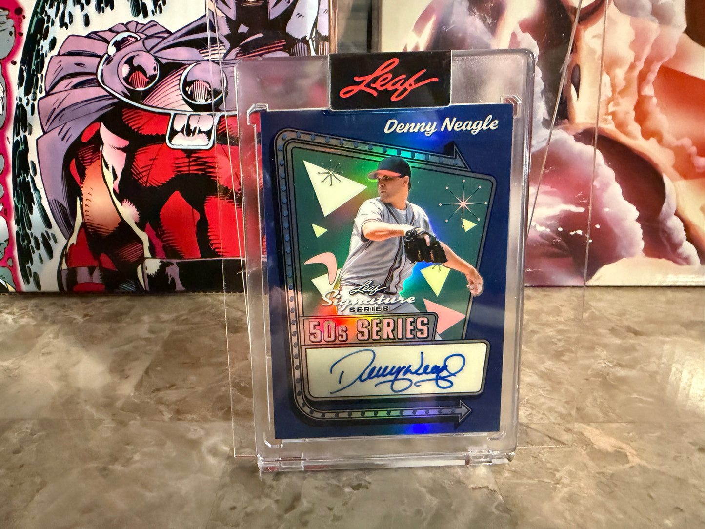 Denny Neagle 2026 Leaf Signature Series 50s Series Auto Blue Prismatic 1/1