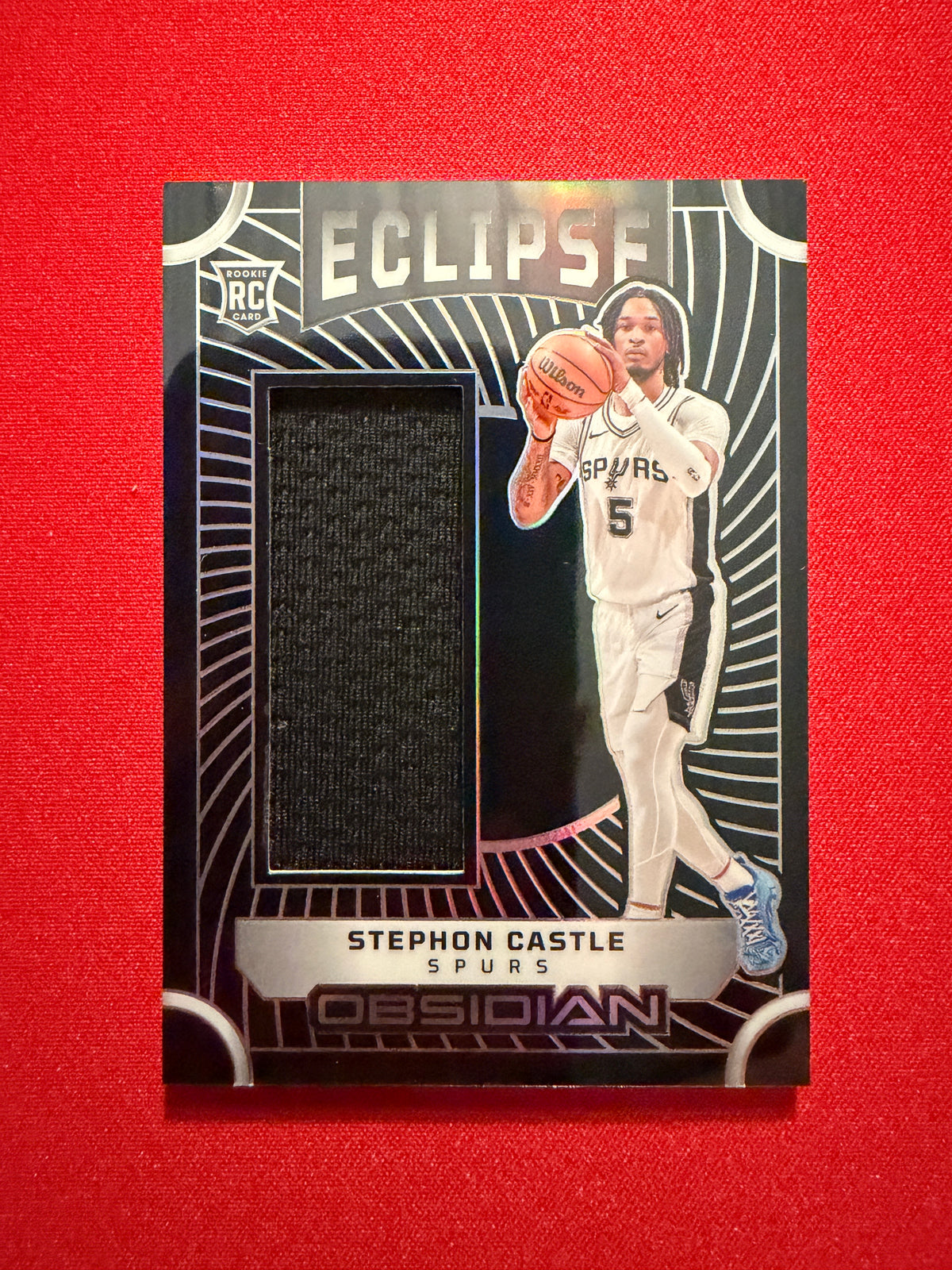 Stephon Castle 2024-25 Panini Obsidian Basketball Eclipse Jumbo Swatch RC /249