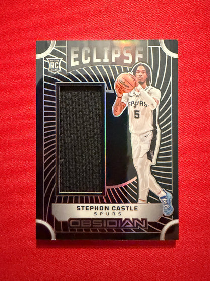 Stephon Castle 2024-25 Panini Obsidian Basketball Eclipse Jumbo Swatch RC /249