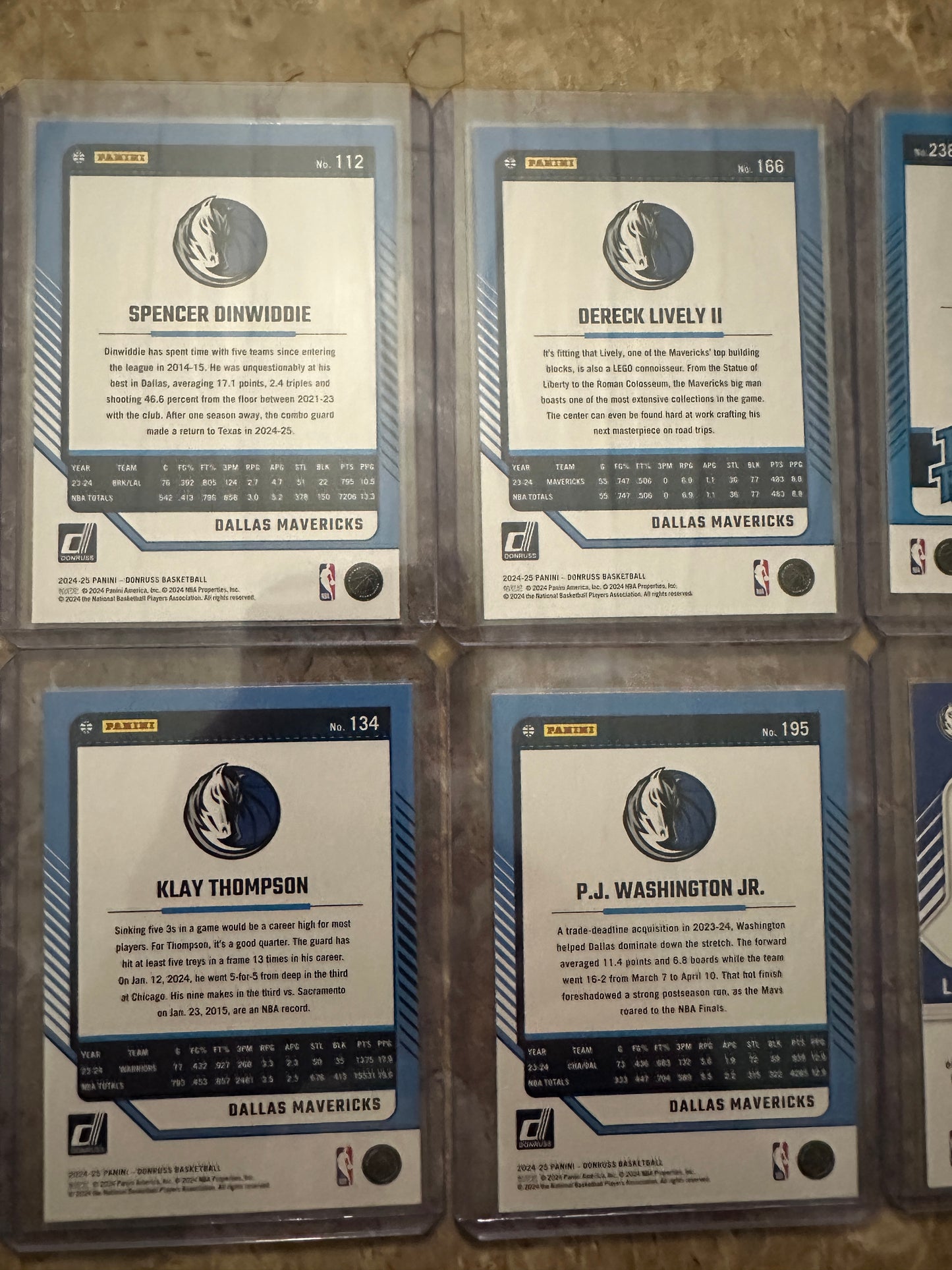 2024 Panini Donruss Basketball Dallas Mavericks Team Set (10 cards)