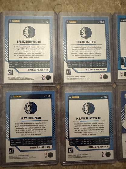 2024 Panini Donruss Basketball Dallas Mavericks Team Set (10 cards)