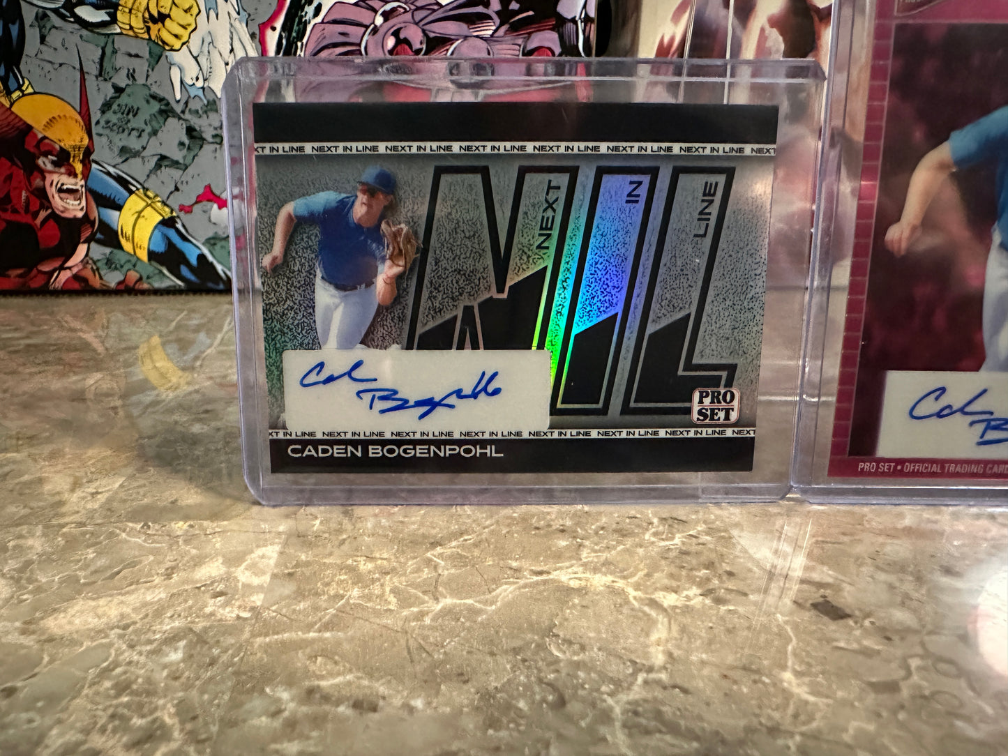 2026 Leaf Pro Set Caden Bogenpohl 1989 Pink Auto /7 NIL Auto /25 3-Card Lot