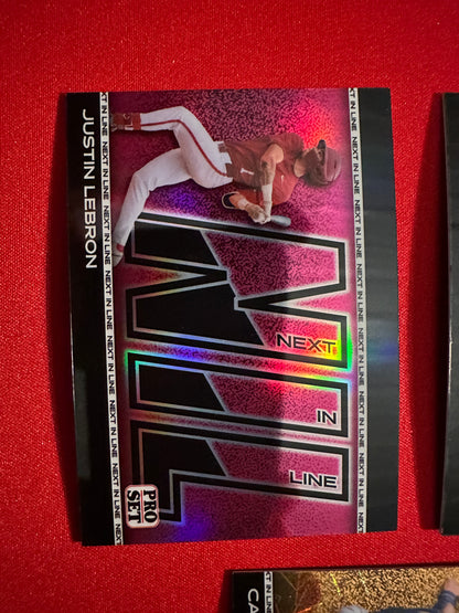 2026 Pro Set NIL Lot Justin Lebron /6 TWO 1/1s Flora Super Prismatic Appenzeller Gold