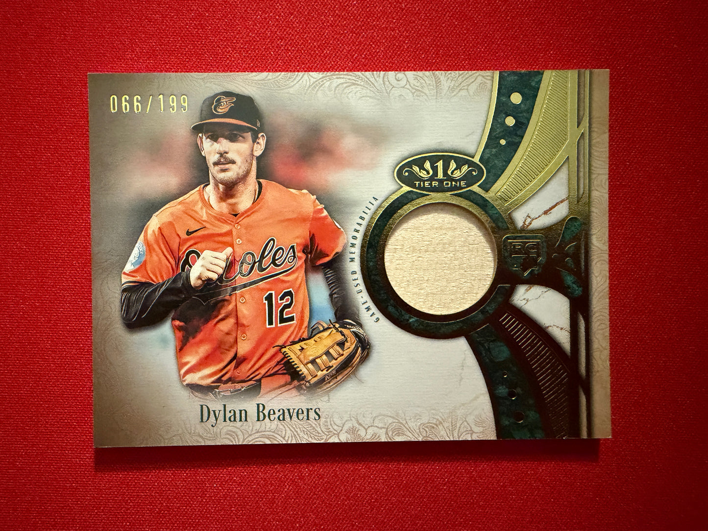 Dylan Beavers 2026 Topps Tier One Baseball Rookie Relic RC /199 Game-Used