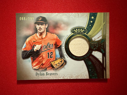 Dylan Beavers 2026 Topps Tier One Baseball Rookie Relic RC /199 Game-Used