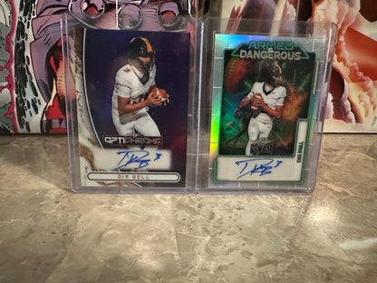 Dia Bell 2026 Leaf Optichrome Purple AUTO /7 & Leaf Metal Silver /12 Texas QB Lot