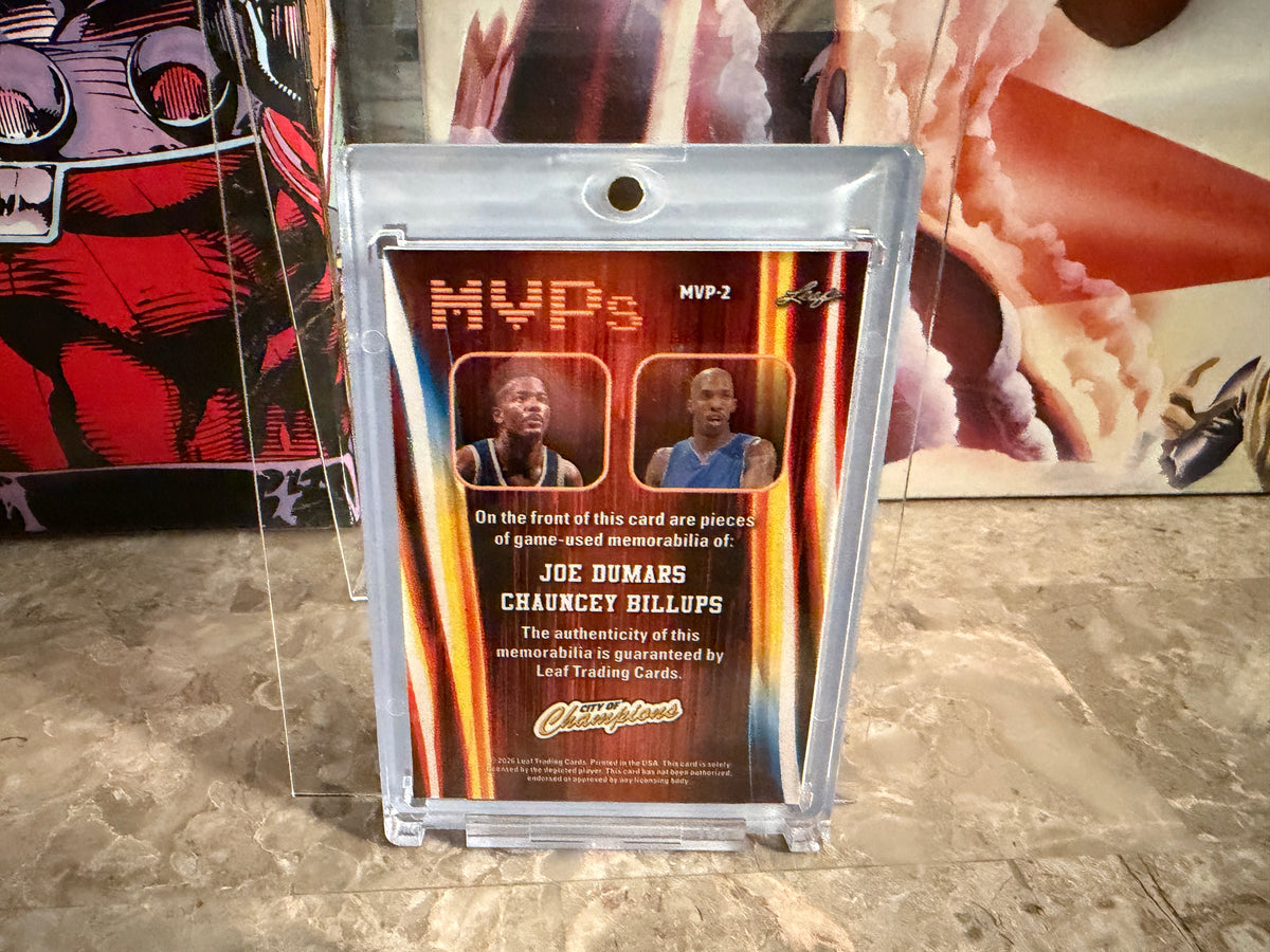 Chauncey Billups Dumars 2026 Leaf City of Champions MVPs Dual Game-Used /12