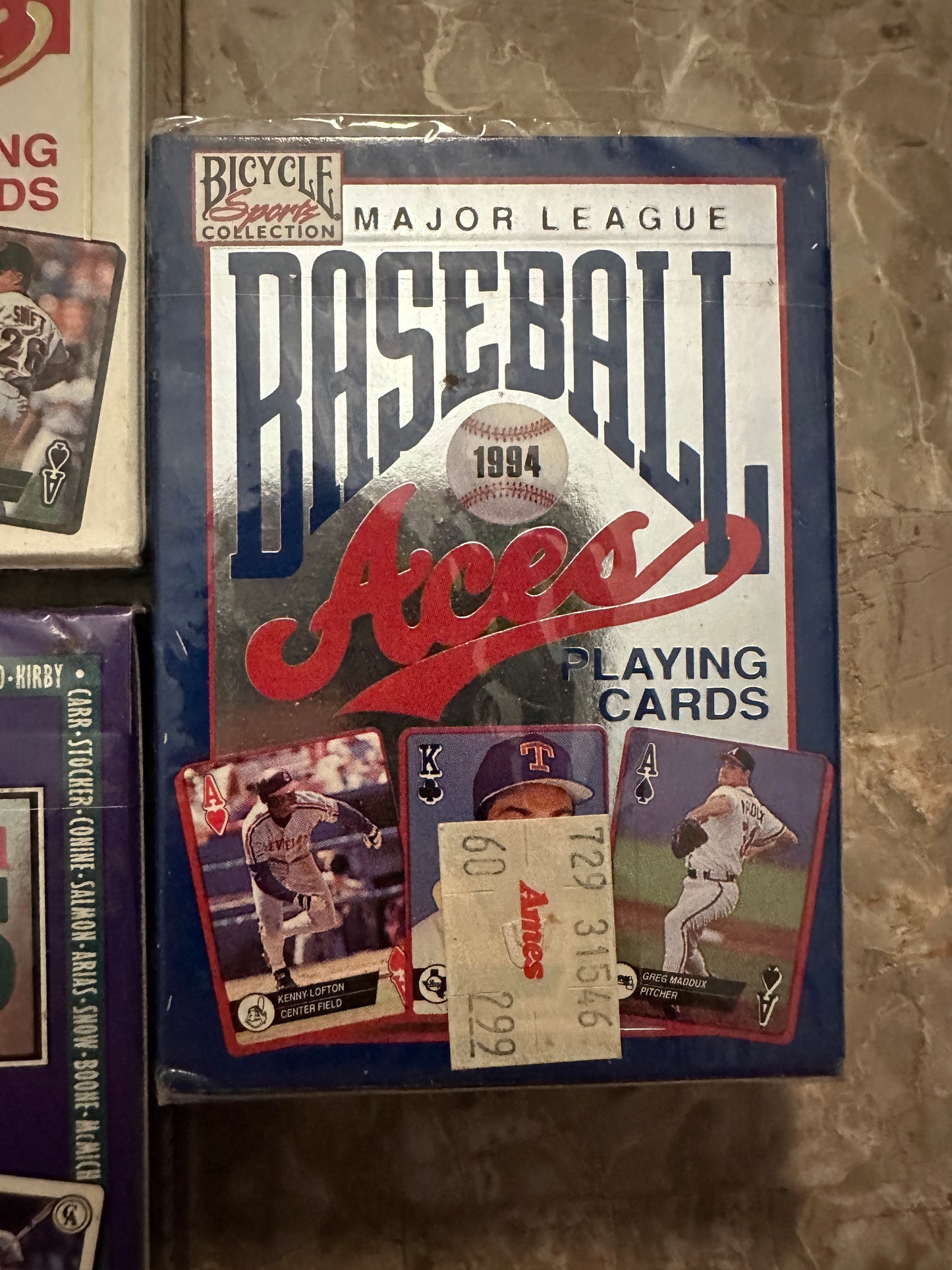 Baseball Aces/Baseball Rookies Playing Cards (Bicycle 1991-94) - 6 Packs Sealed