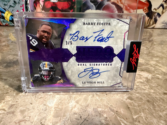 2026 Leaf Spectacular Football Hero Graphics Dual Auto Le’Veon Bell Barry Foster /5