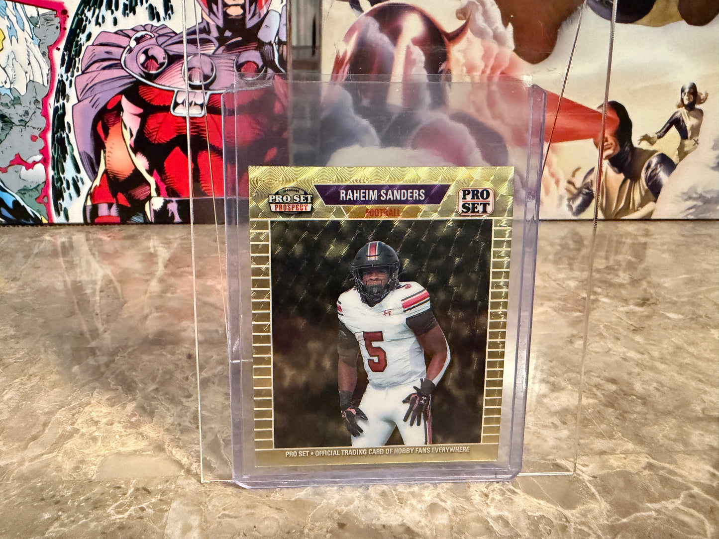 Raheim Sanders 2026 Leaf Pro Set Metal 1989 Mini Super Gold Prismatic 1/1