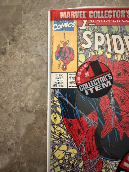 Spider-Man #1 Polybagged Barcode NM 9.4 (1990 Marvel Comics)