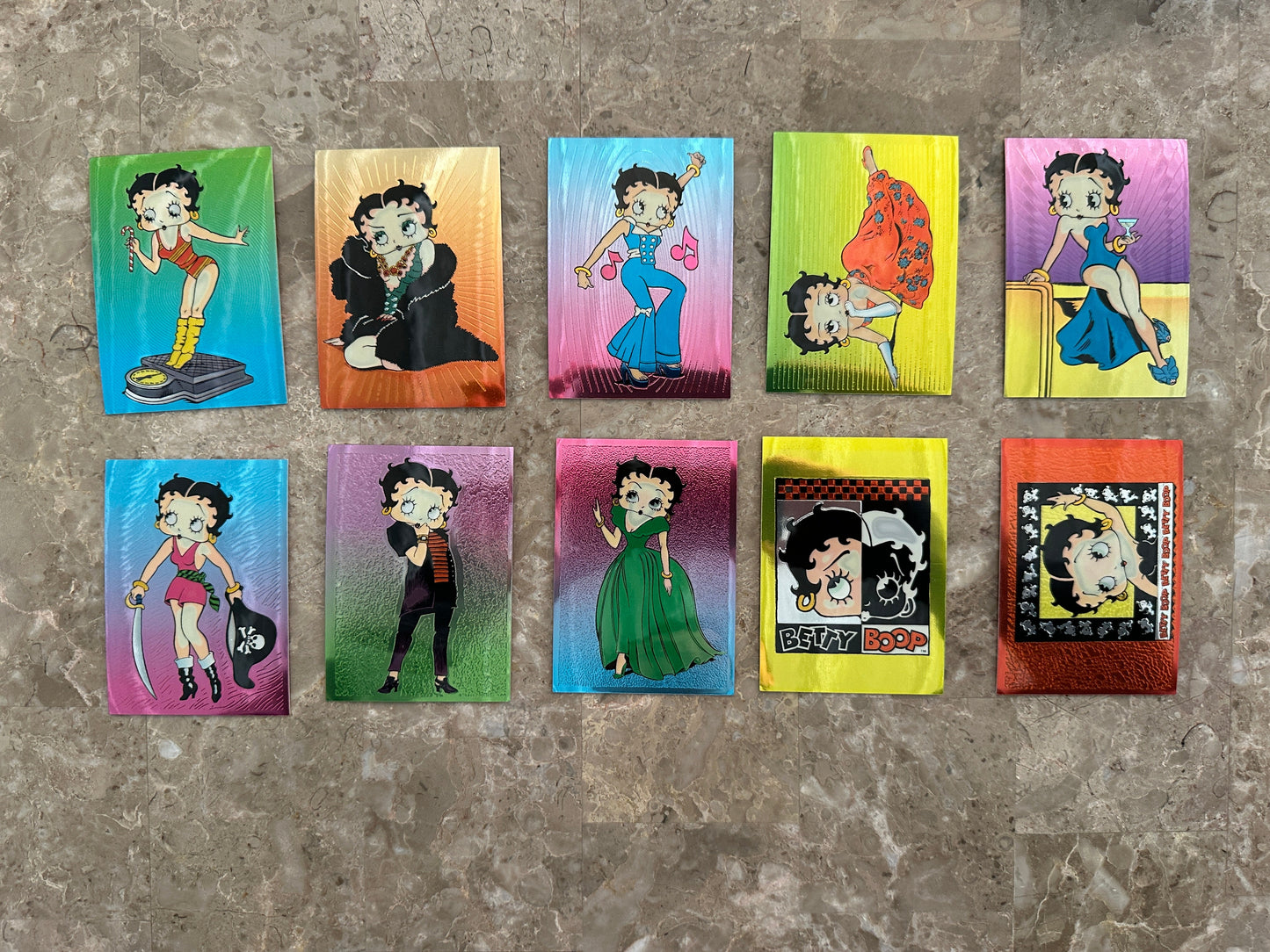 Betty Boop Pinups Complete Card Set + Nostalgia Chrome 1-5/Clear Chrome 1,4