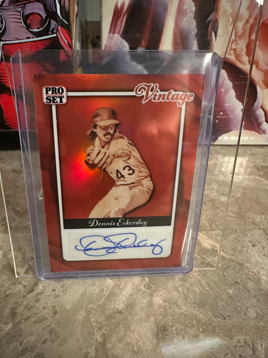 Dennis Eckersley 2026 Pro Set Vintage Orange AUTO 4/4 Athletics HOF Icon
