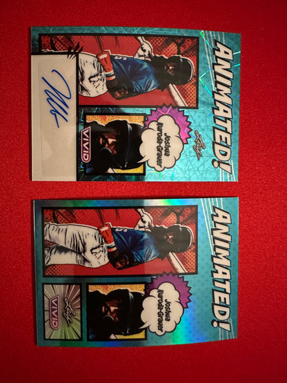 Joshua Kuroda-Grauer 2026 Leaf Vivid Two-Card Teal Animated Lot
