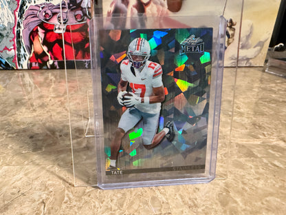 2026 Leaf Metal Football Carnell Tate Stainless Silver Crystal /12