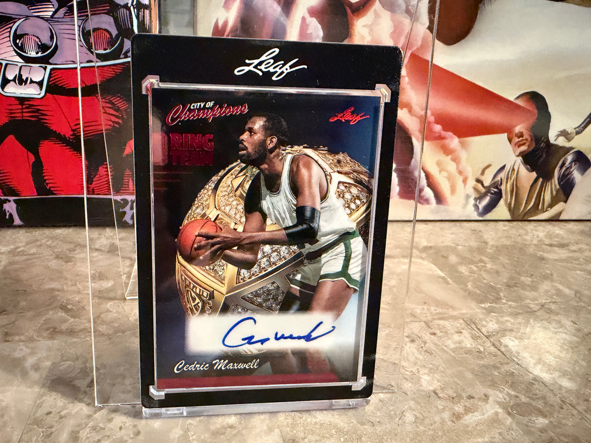 Cedric Maxwell 2026 Leaf City of Champions Ring Team Auto Red /6