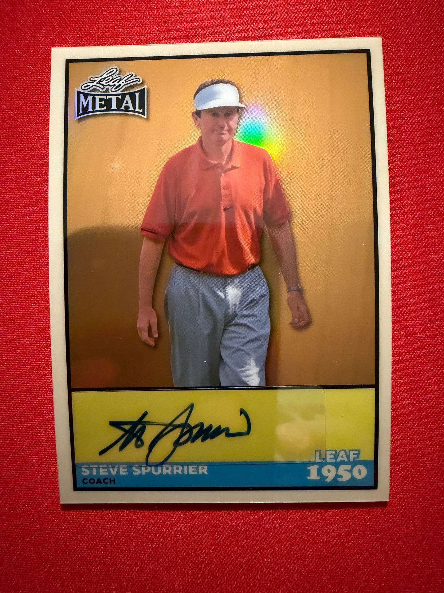 2026 Leaf Metal Football Steve Spurrier 1950 Gold Prismatic 1/1