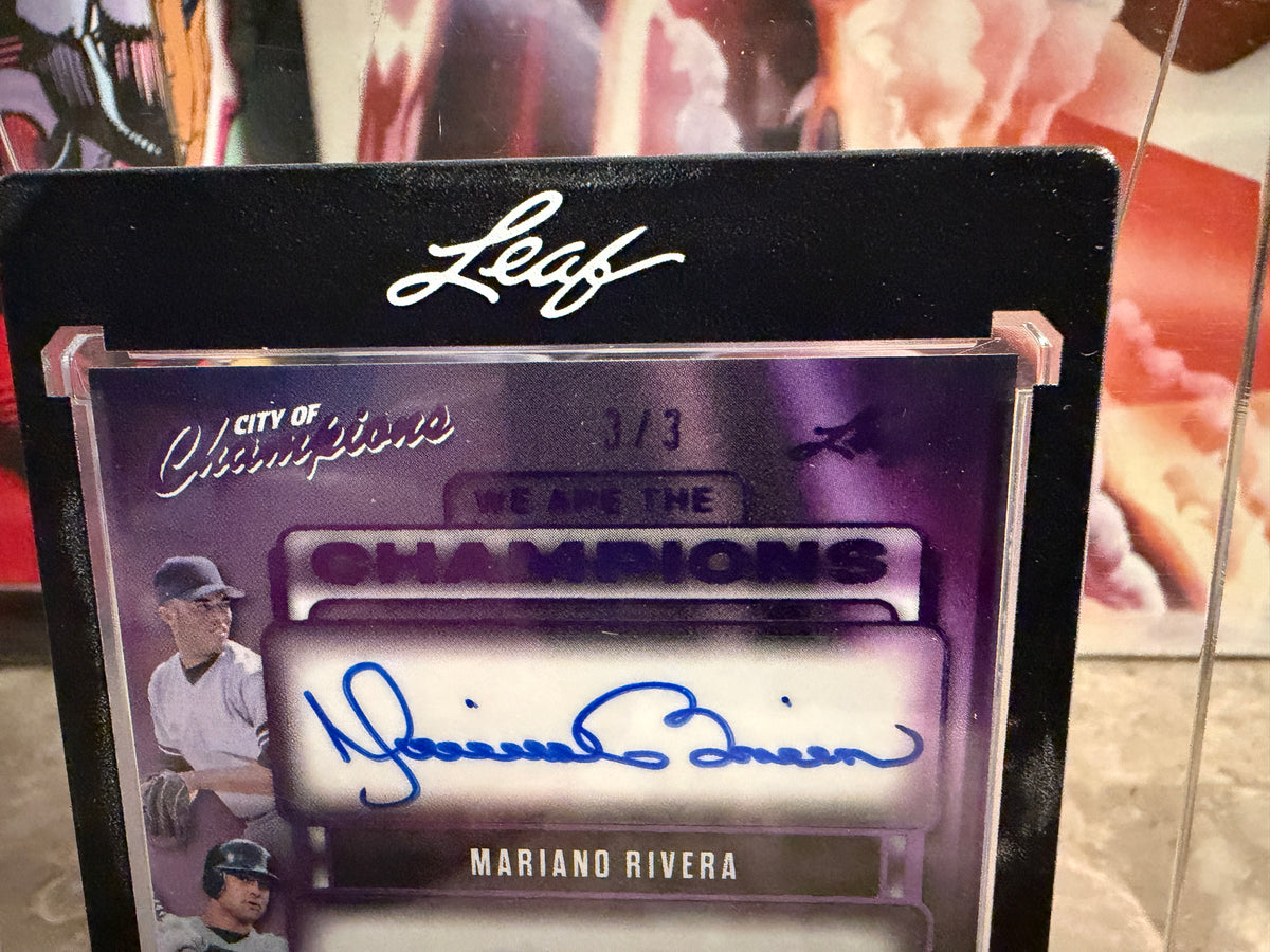 Rivera Swisher Joba 2026 Leaf City of Champions We Are Champions Triple Auto 3/3