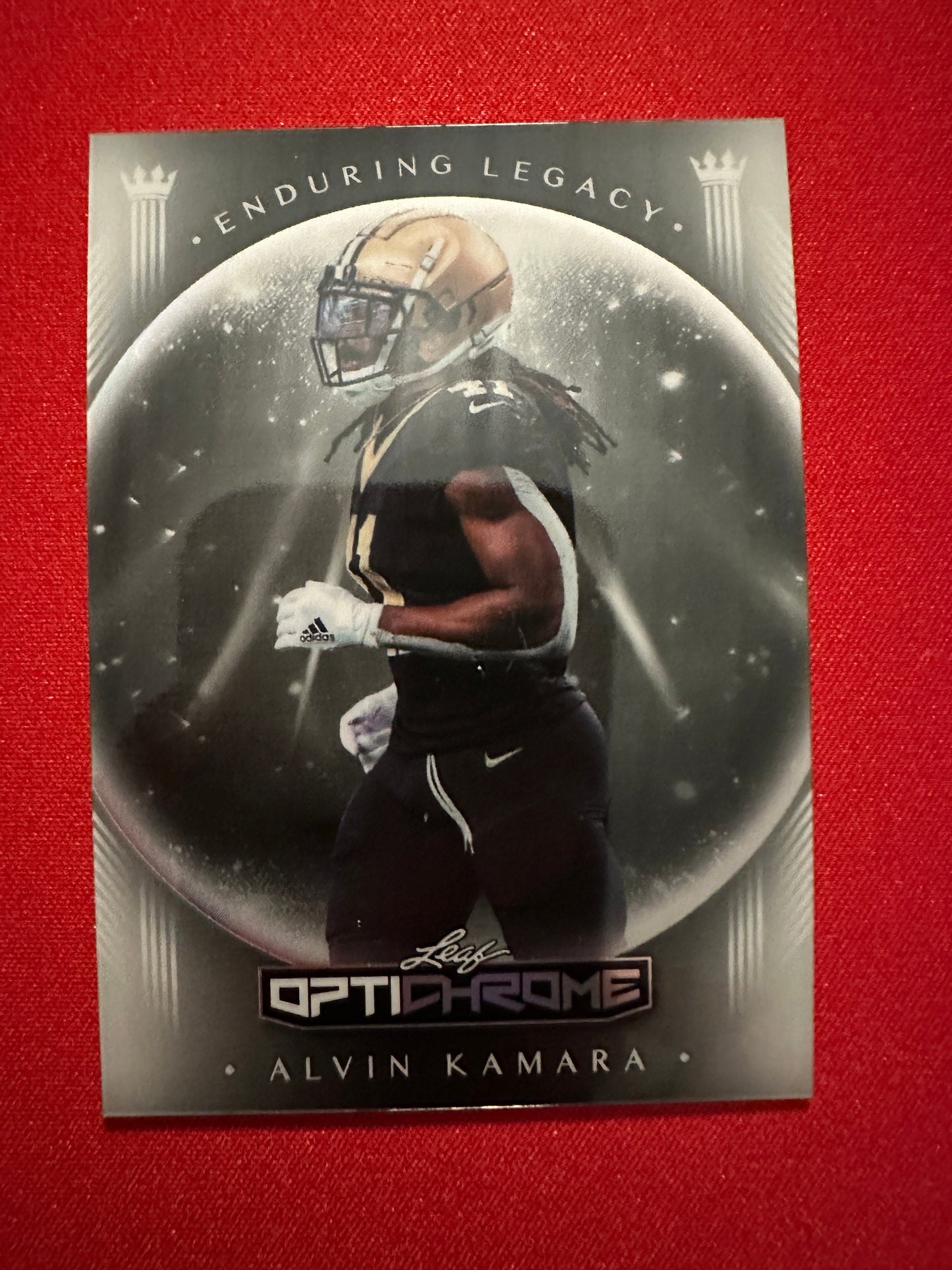 2026 Leaf Optichrome Football Alvin Kamara Enduring Legacy Black 1/1