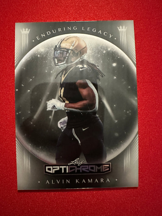2026 Leaf Optichrome Football Alvin Kamara Enduring Legacy Black 1/1