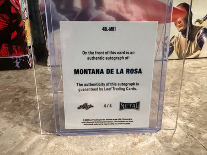 Montana De La Rosa 2026 Leaf Metal Ring Kings 1948 Auto Red 4/4 Bookend