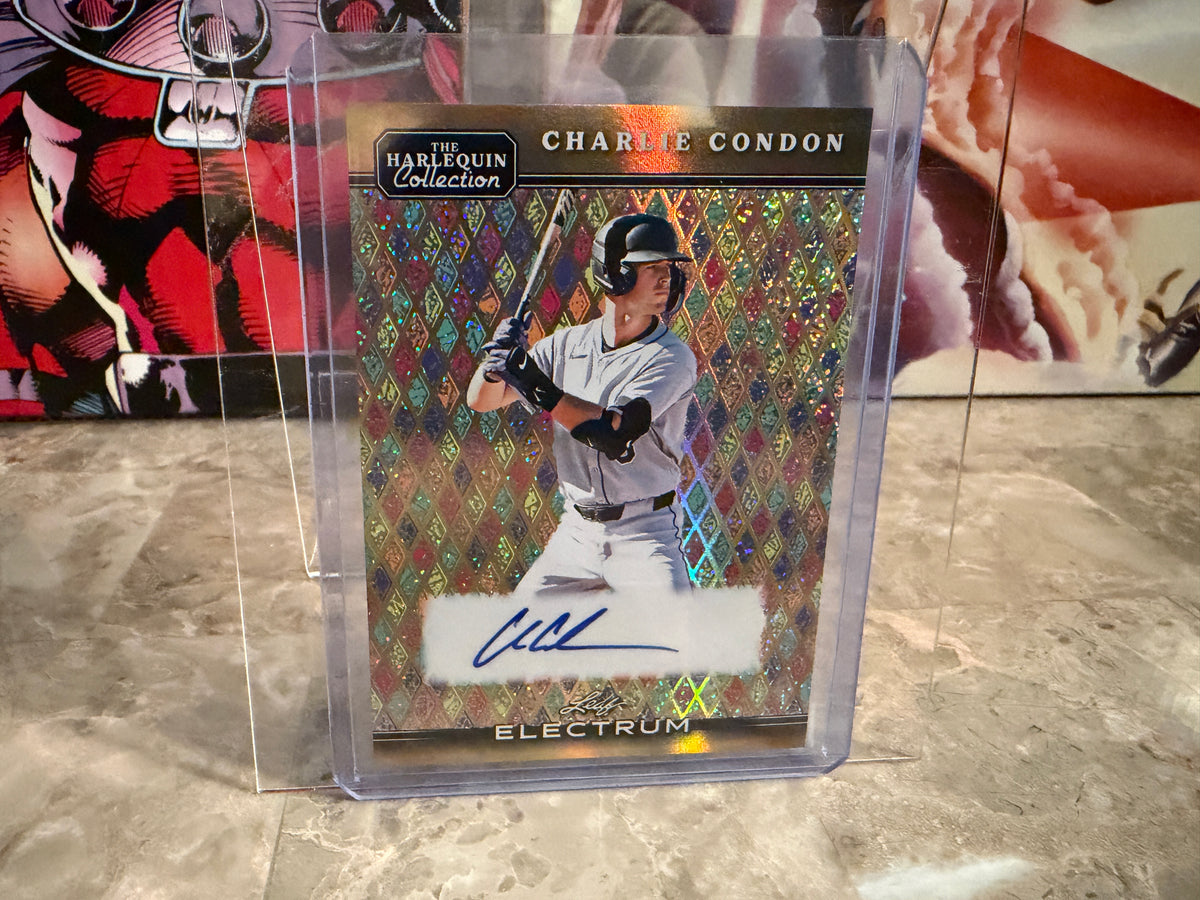 Charlie Condon 2026 Leaf Electrum Harlequin Auto Gold 1/1