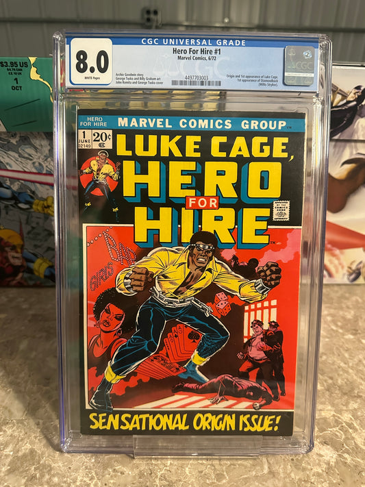 Hero for Hire #1 CGC 8.0 White Pages (1972 Marvel)