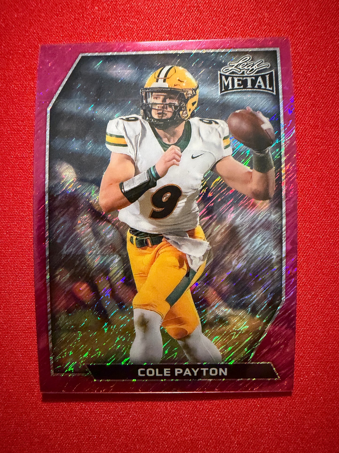 2026 Leaf Metal Football Cole Payton Base Pink Shimmer 2/6