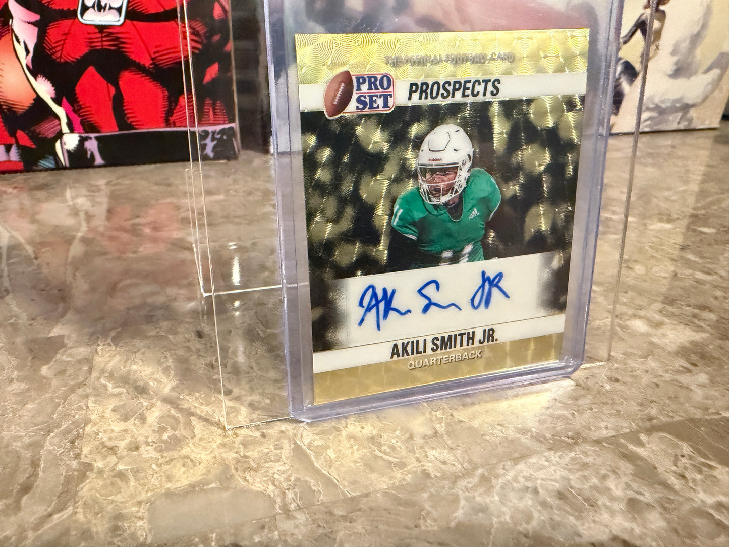 Akili Smith Jr. 2026 Leaf Pro Set Metal Football 1989 Mini Auto Gold Super Prismatic 1/1
