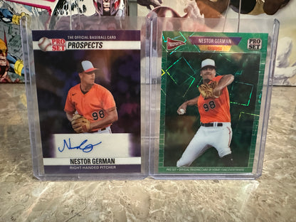 2026 Leaf Pro Set Baseball Nestor German Two-Card Prospect Lot