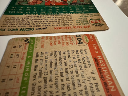 Jack Harshman #104,173,29 (1954,1955,1956 Topps) - Lower Grade