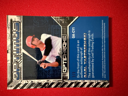 Carl Yastrzemski 2025 Leaf Optichrome Tempest Auto 2-Card Lot