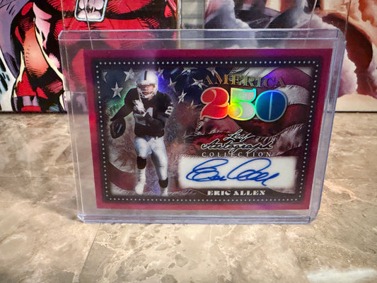Eric Allen 2026 Leaf Autograph Collection Football America 250 Auto Pink 1/1