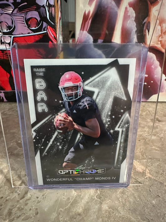 2026 Leaf Optichrome Champ Monds IV RAISE THE BAR BLACK PRISMATIC 1/1 Notre Dame