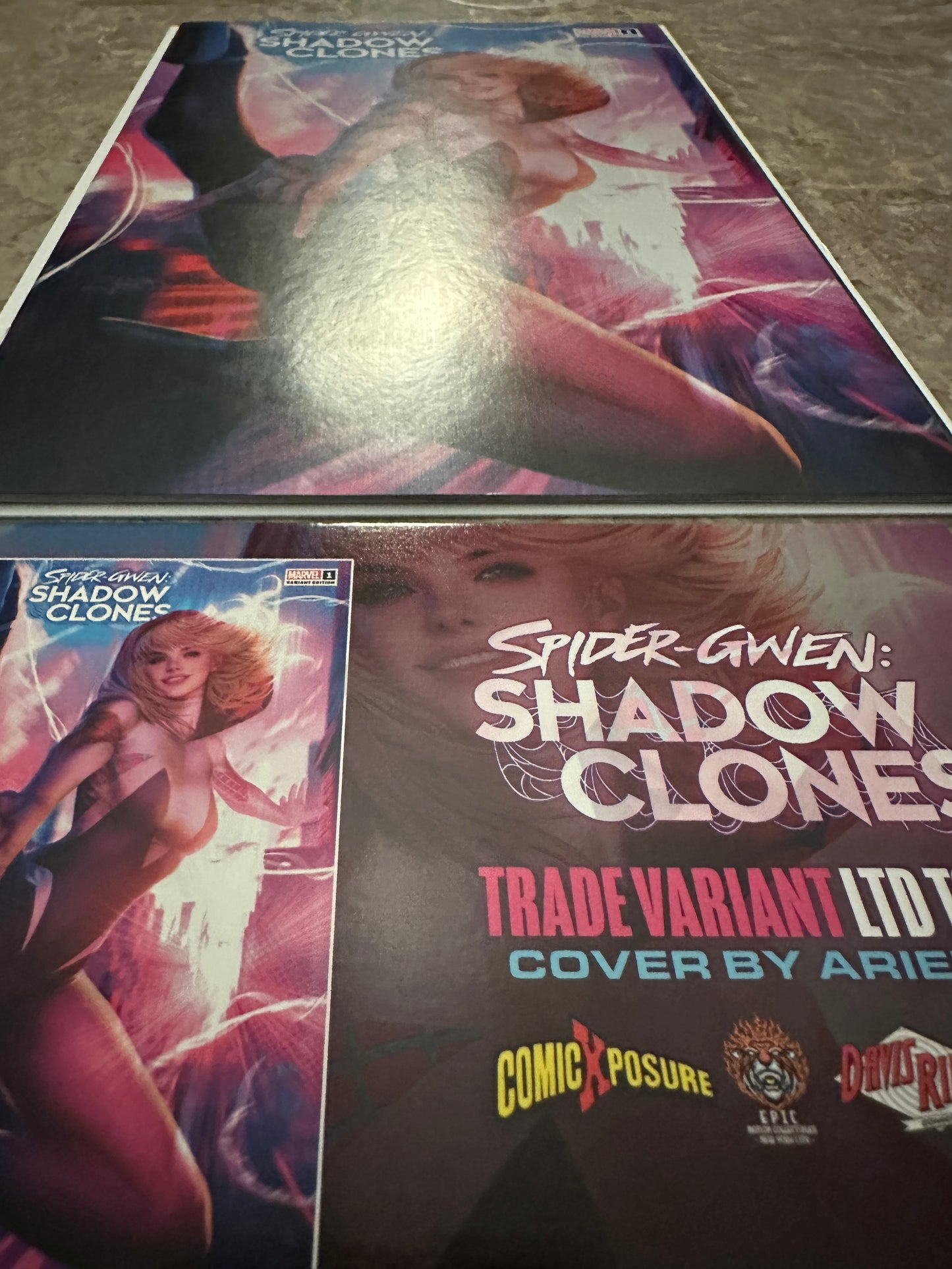Spider-Gwen Shadow Clones #1 MegaCon Ariel Diaz Variant w/ COA VF (2023 Marvel)