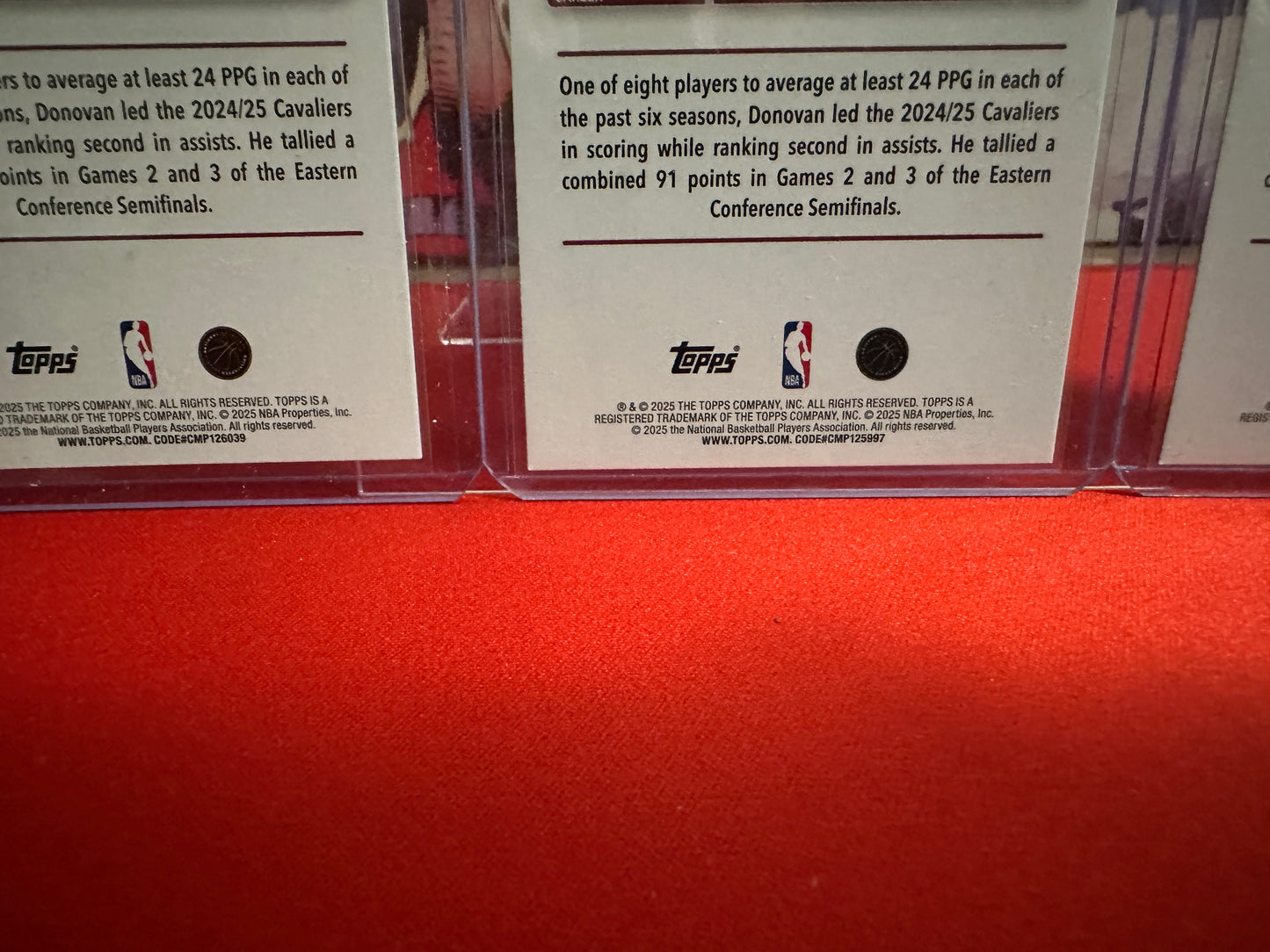 2025-26 Topps Holiday Donovan Mitchell Short Print, Glitter, Blue Foil Lot of 3