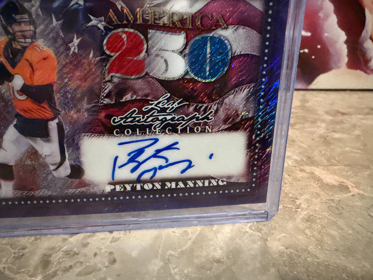 Peyton Manning 2026 Leaf Autograph Collection America 250 Auto Purple 1/1